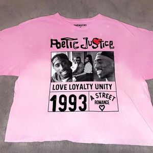 Pink Tupac crop top